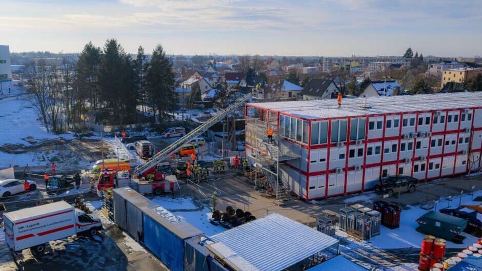 Feuerwehrübung am 20. Februar in Cottbus