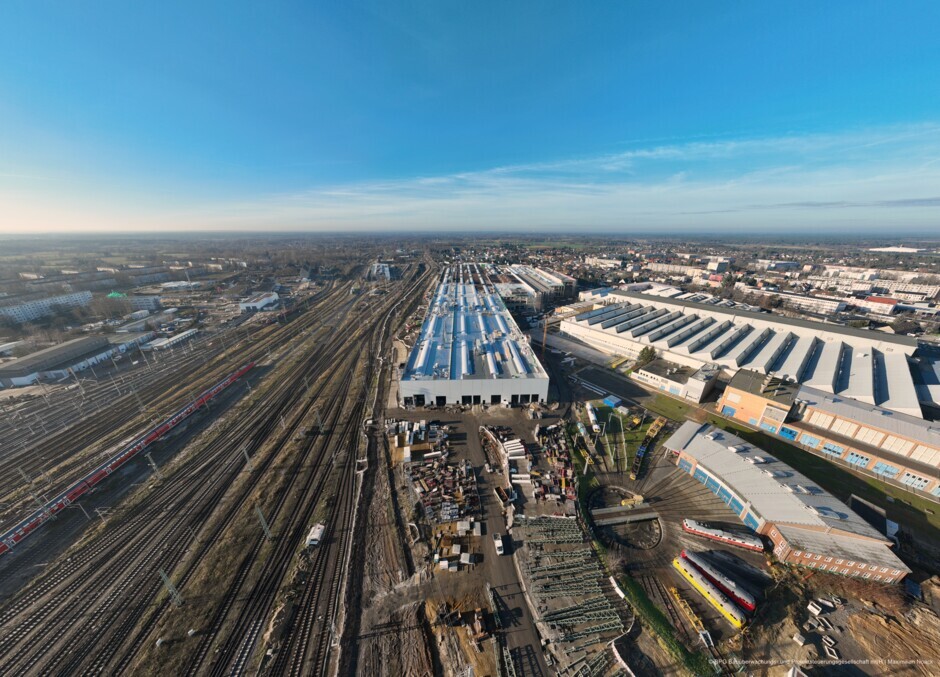 Gleisanlagen rund um das Neue Werk Cottbus