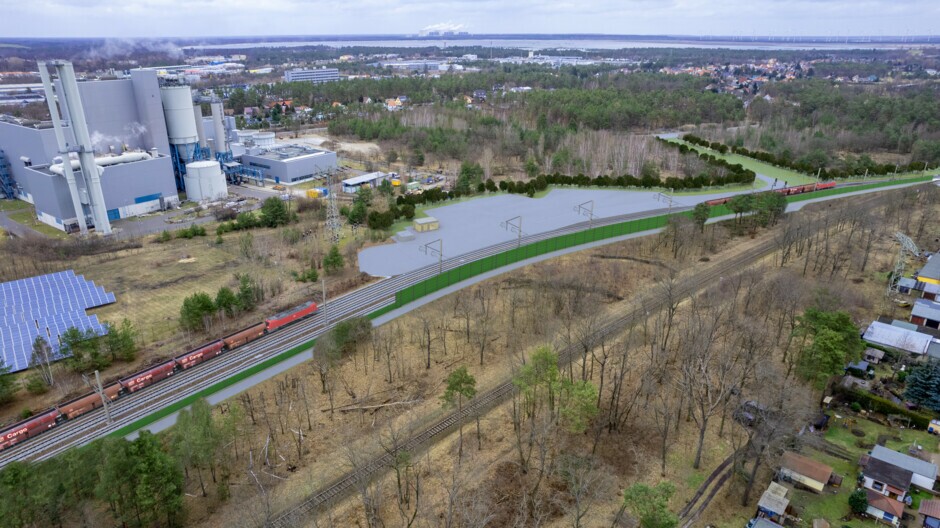 Baumaßnahmen am HKW Gelände Cottbus