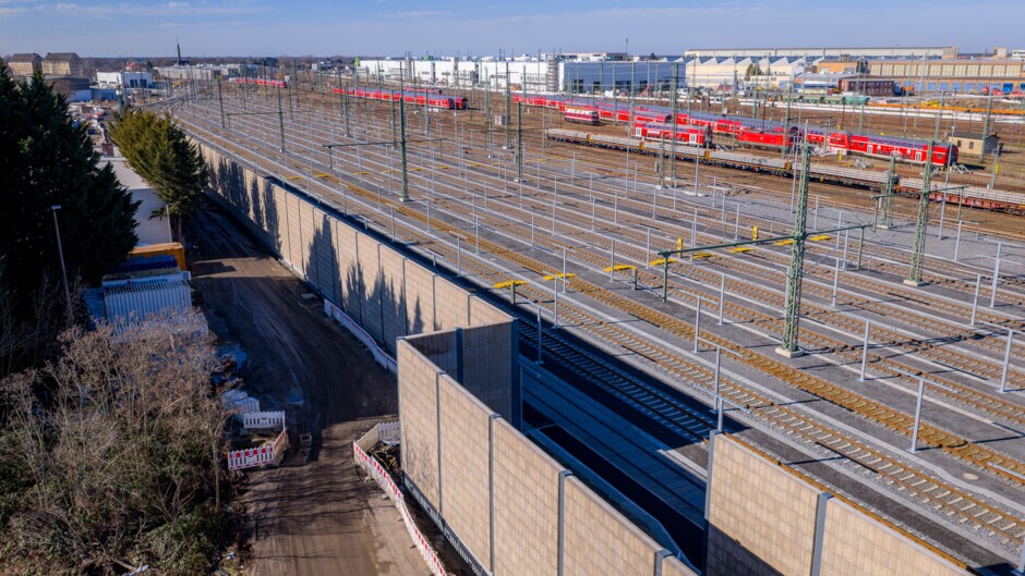 Blick auf die neue Abstellanlage - Bahnhof Cottbus Blick auf die neue Abstellanlage - Bahnhof Cottbus