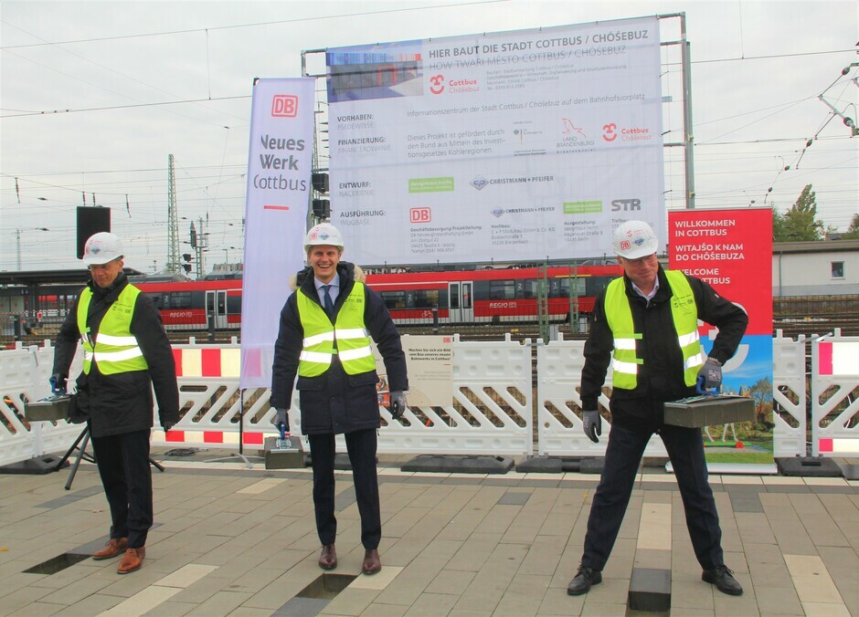 Spatenstich Infozentrum der Stadt Cottbus/Chóśebuz